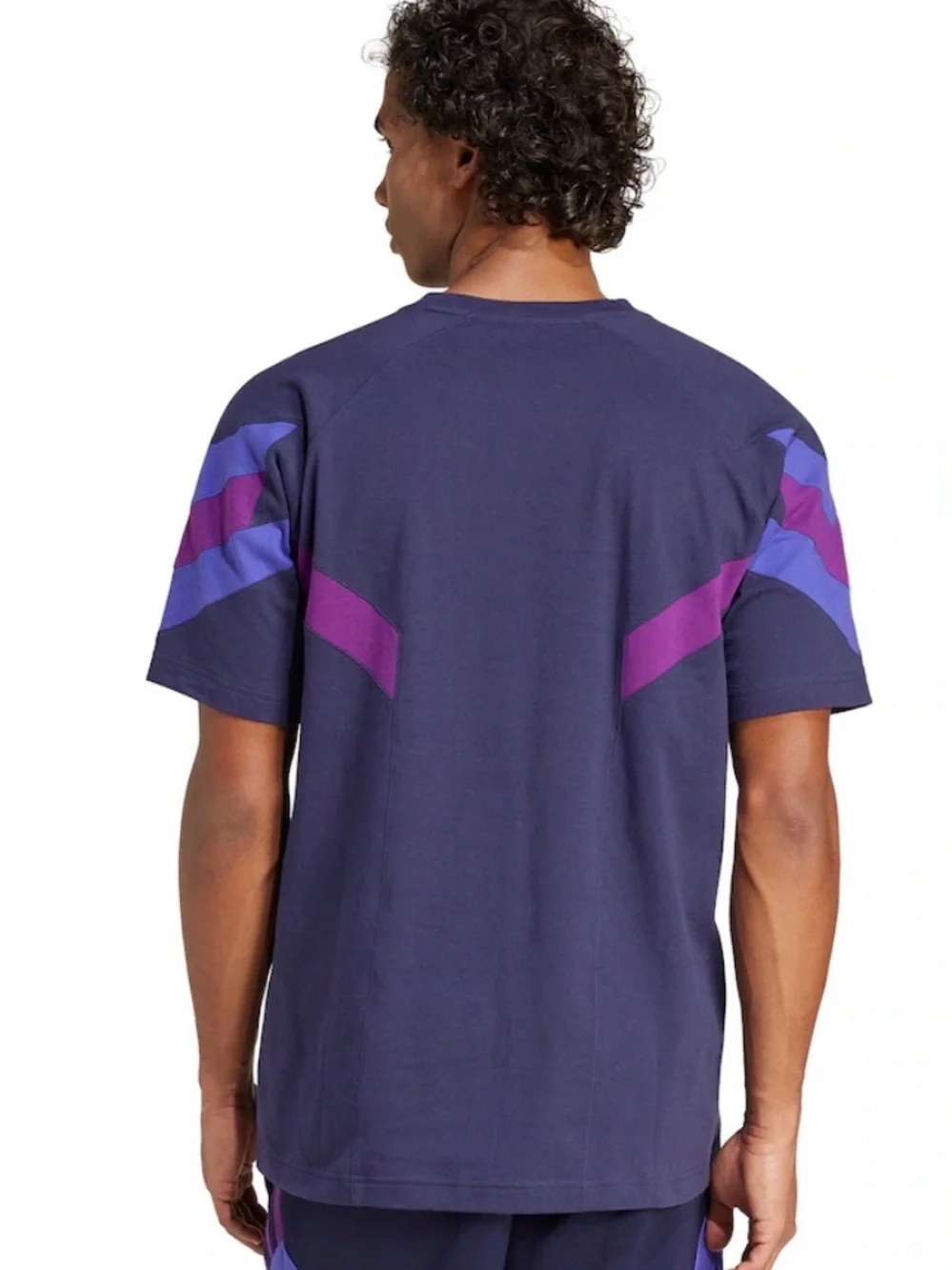 Adidas Originals LA Galaxy Purple Colorblock Graphic Tee Shirt - M 100% cotto